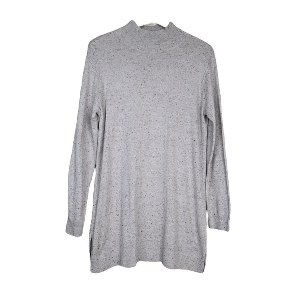 J. Jill Women's S Beige Long Sleeve Cotton Silk Blend Tunic Sweater